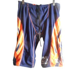 Tyr  Men's Swimsuit Orange Blue Sz 28 Stingrays JVY Logo